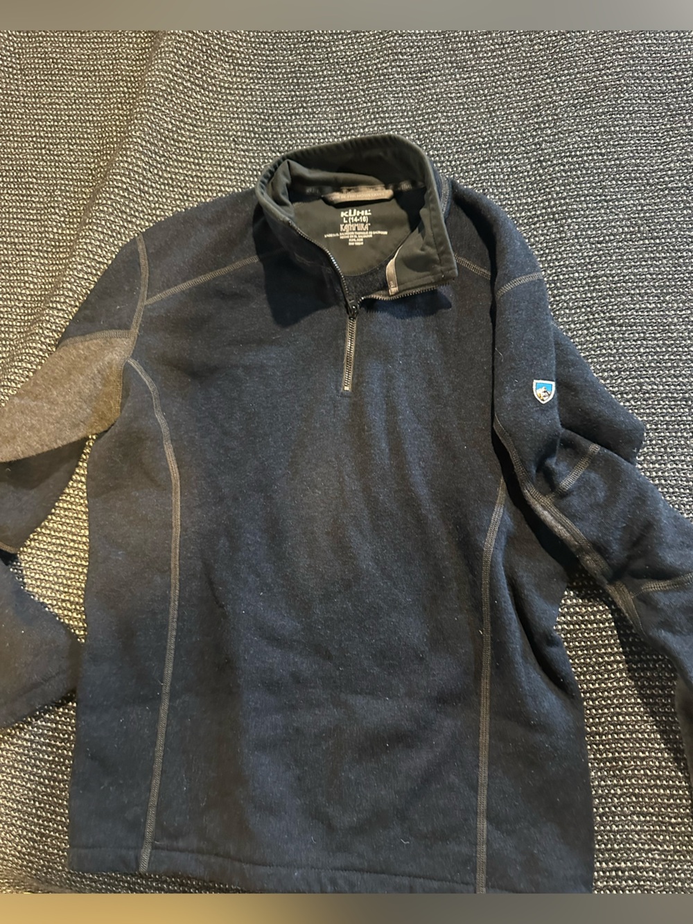 Womens Black Quarter-Zip Sweater - Casual Everyday Knit